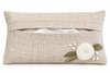 Embroidered Linen Tissue Holder
