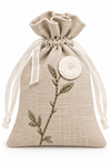 Embroidered Linen Pot Pouri Sachet