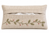 Embroidered Linen Tissue Holder
